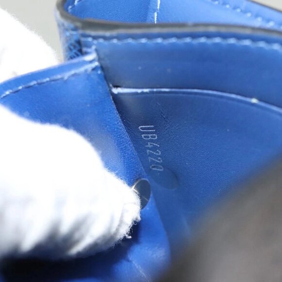 LOUIS VUITTON Taigalama Discovery Compact wallet Wallet Blue M67620 Auth 134375 - Picture 12 of 16